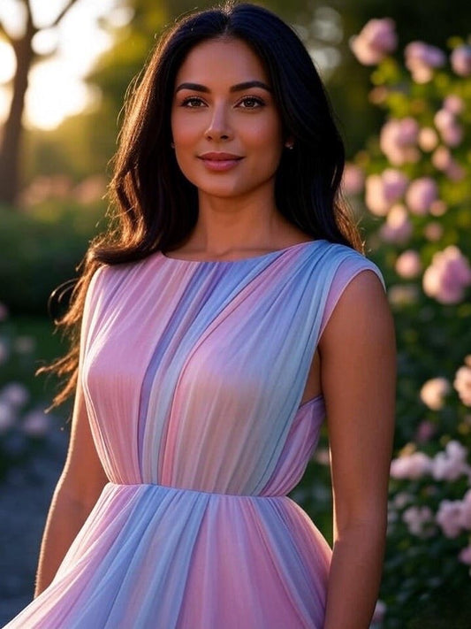 A radiant woman standing strong in golden light, symbolizing thriving beyond survival, with elegant luxury tones.