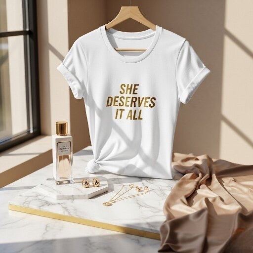 She Deserves It All Everyday T-Shirt