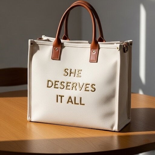 She Deserves It All Couture Tote Bag